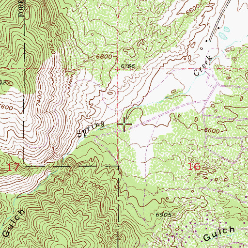 Topographic Map of Spring Gulch, CO