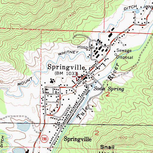 Topographic Map of Patton House Community Center, CA