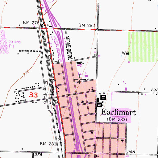 Topographic Map of Veterans Building, CA