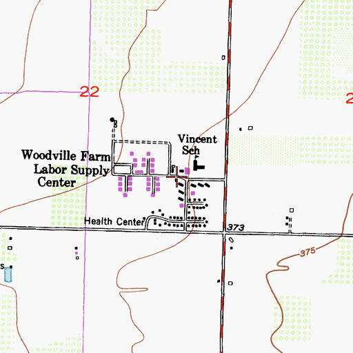 Topographic Map of Vincent, CA