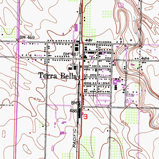 Topographic Map of Zion Lutheran Church, CA
