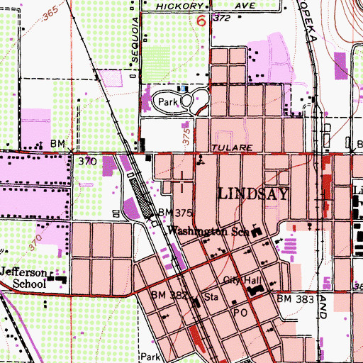 Topographic Map of Church of Jesus Christ, CA