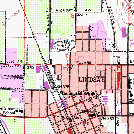 Topographic Map of Foursquare Gospel Church, CA