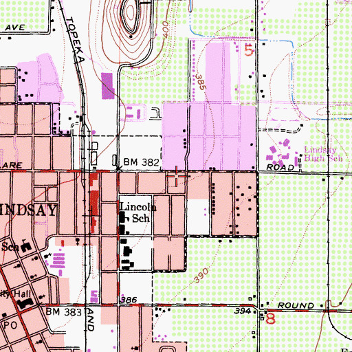 Topographic Map of Kingdom Hall of Jehovahs Witnesses, CA