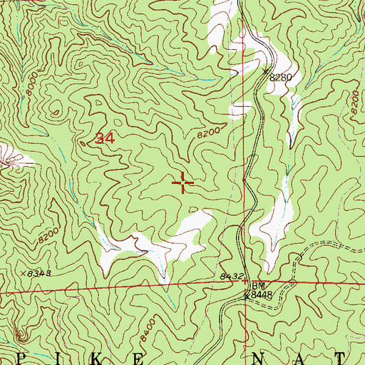 Topographic Map of Rock Springs Campground, CO