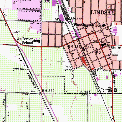 Topographic Map of Olive Bowl Park, CA