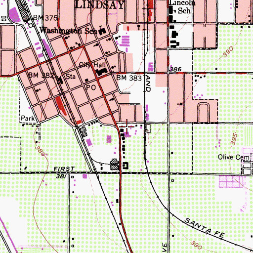 Topographic Map of Pentecostal Church of God, CA