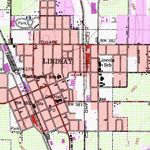 Topographic Map of Saint James Episcopal Church, CA