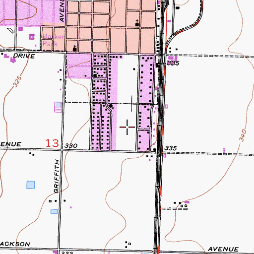 Topographic Map of Apostolic Faith Temple, CA
