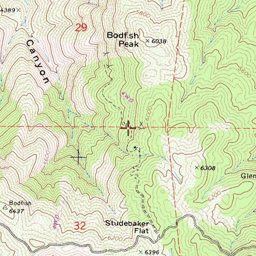 Topographic Map of Devils Hole Mine, CA