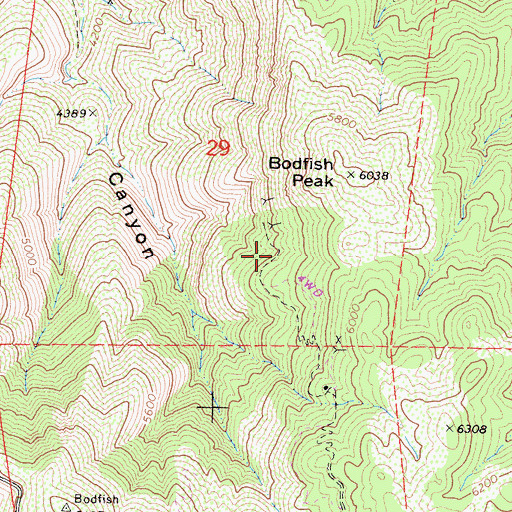 Topographic Map of Devils Hole North Prospect, CA