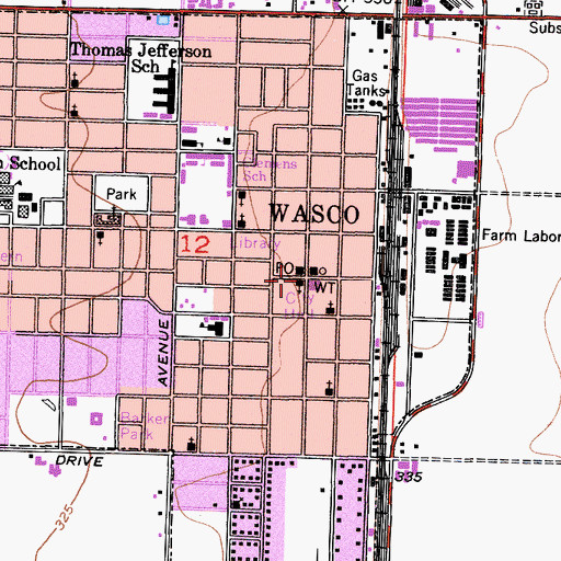 Topographic Map of First Methodist Episcopal Church (historical), CA