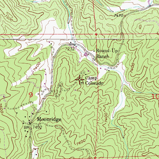 Topographic Map of Camp Colorado, CO