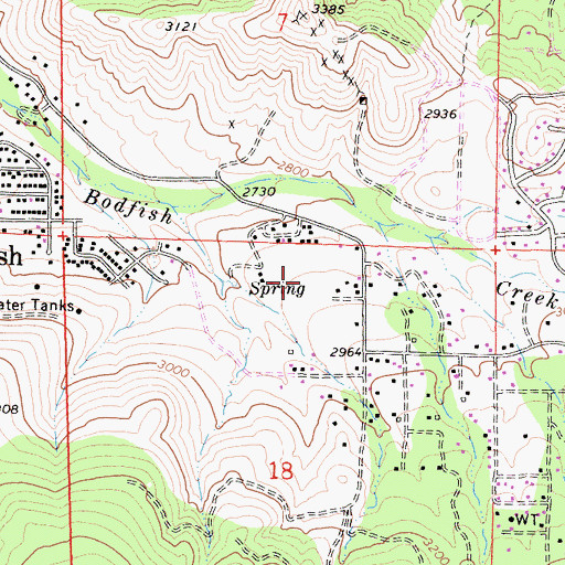 Topographic Map of Juniper Hills Country Club, CA