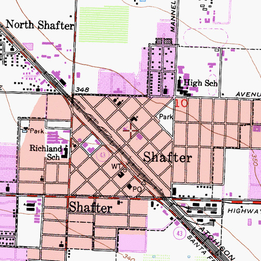 Topographic Map of Kingdom Hall of Jehovahs Witnesses, CA