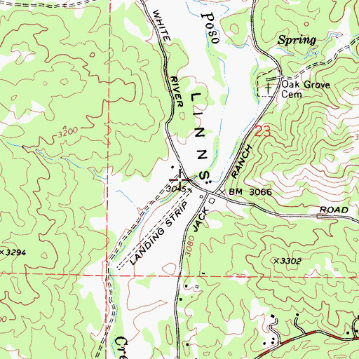 Topographic Map of Lavers Crossing, CA