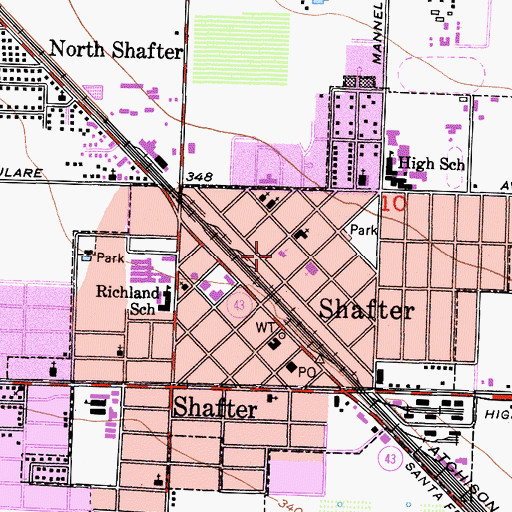 Topographic Map of Mennonite Brethren Church, CA