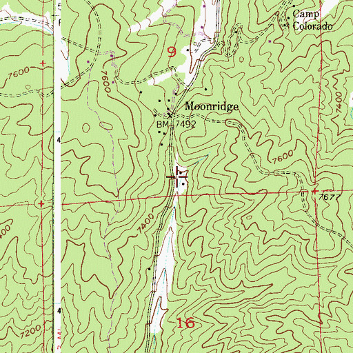 Topographic Map of B B L B Ranch, CO