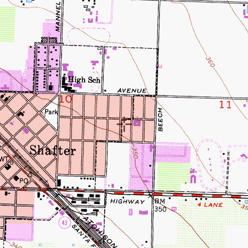 Topographic Map of Valley Bible Church, CA