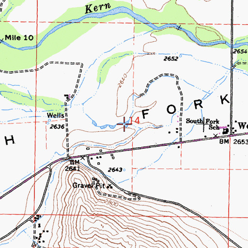 Topographic Map of Brown Mill, CA