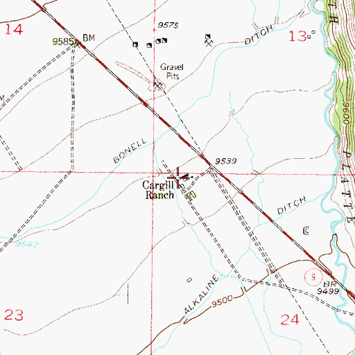 Topographic Map of Cargill Ranch, CO