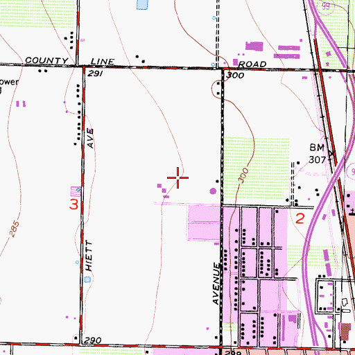 Topographic Map of Albany Park, CA