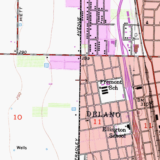 Topographic Map of Bethel Chapel Filipino Assembly of God Church, CA