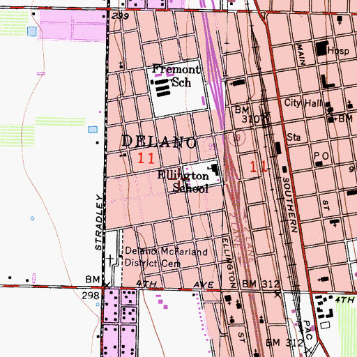 Topographic Map of Cesar Chavez Park, CA