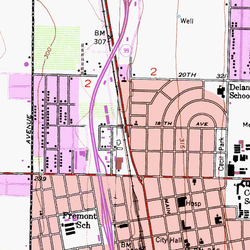 Topographic Map of Crossroads Community Church, CA