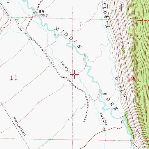 Topographic Map of Park Ditch, CO