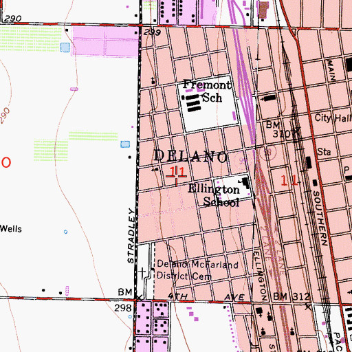 Topographic Map of Guadalupe Catholic Church, CA