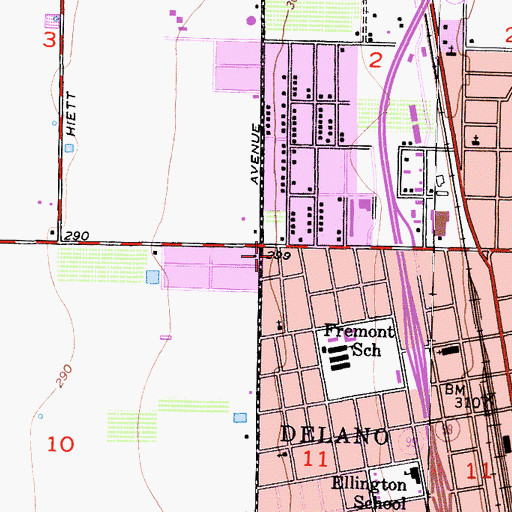 Topographic Map of Primera Iglesia Bautista, CA