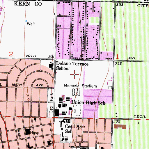 Topographic Map of Princeton Street School, CA