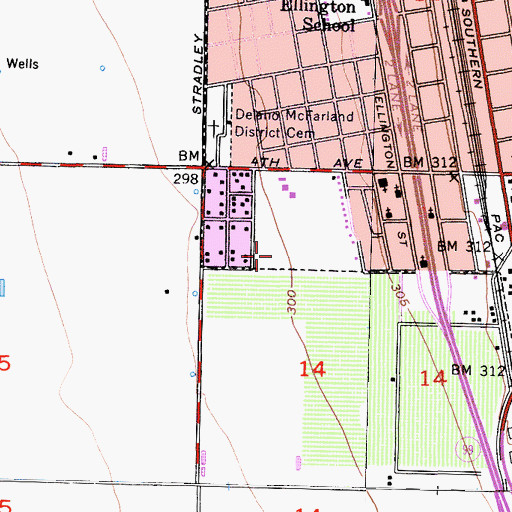 Topographic Map of Valle Vista Park, CA