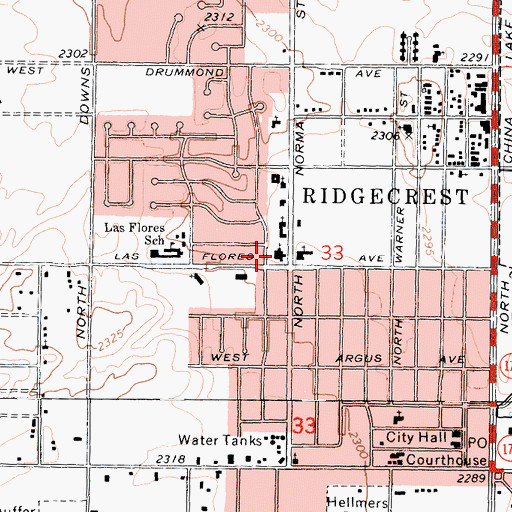 Topographic Map of The Church of Jesus Christ of Latter Day Saints, CA