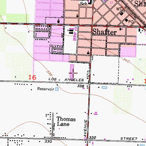 Topographic Map of Rodriguez Park, CA