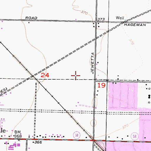 Topographic Map of Rosedale North Elementary School, CA