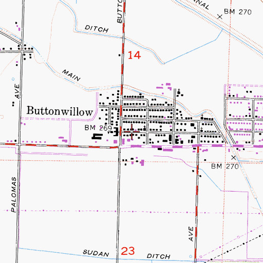 Topographic Map of Saint Marys Catholic Church, CA