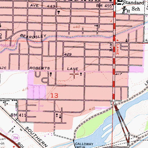 Topographic Map of Calvary Full Gospel Church, CA