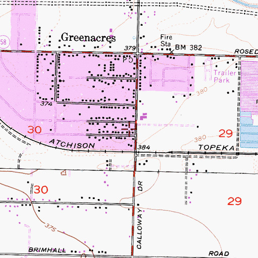Topographic Map of Community Church of Life, CA