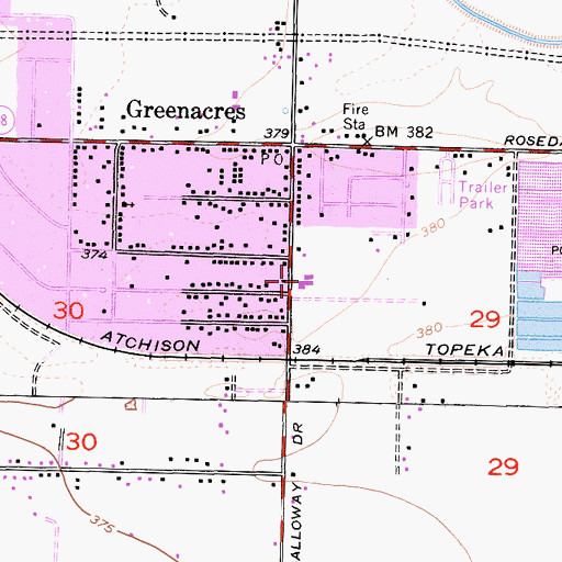 Topographic Map of Fruitvale Junior High School, CA