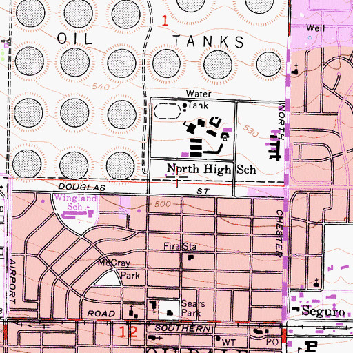 Topographic Map of North Park, CA