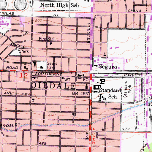 Topographic Map of Minner Post Office, CA