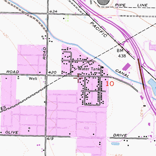Topographic Map of Pentecostal Holiness Church, CA