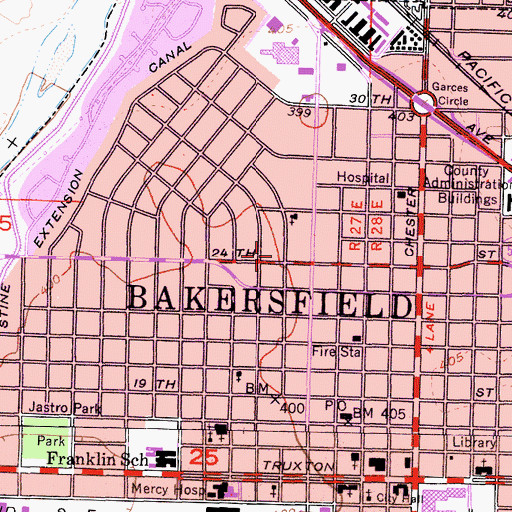 Topographic Map of Phoenix Learning Center, CA
