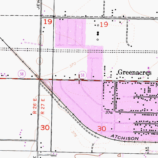 Topographic Map of Rosedale Bible Church, CA