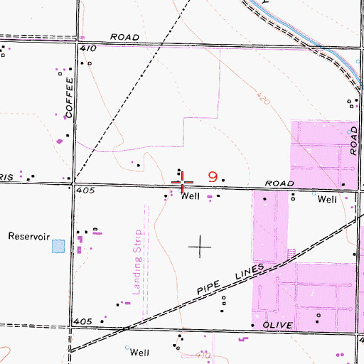 Topographic Map of West Coast Baptist Church, CA