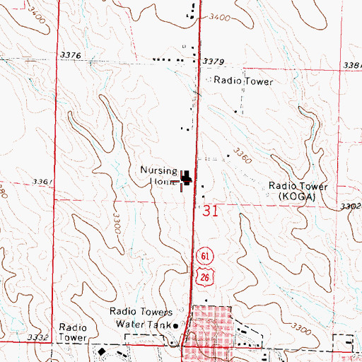 Topographic Map of Indian Hills Manor, NE