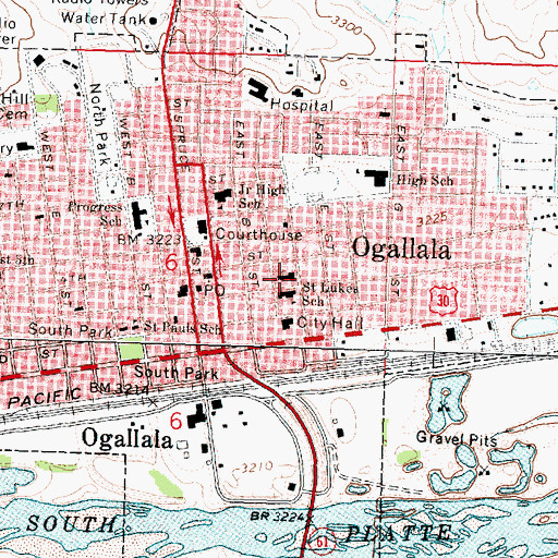 Topographic Map of Saint Lukes Catholic Church, NE