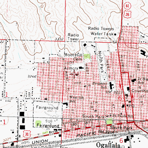 Topographic Map of Church of God, NE